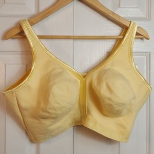 Cacique Yellow No Wire Cotton Bra Sz 44 DDD